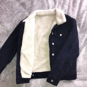 Brandy Melville (dark) navy blue corduroy jacket